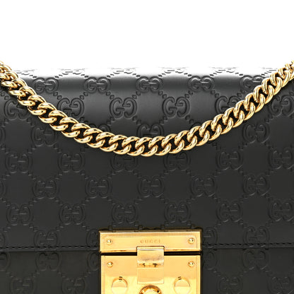 Gucci Guccissima Medium Padlock Shoulder Bag Black 8 of 13
