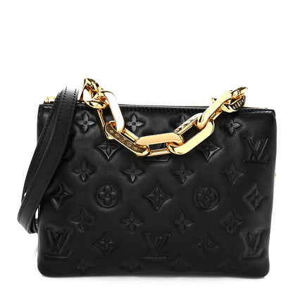 Louis Vuitton Lambskin Embossed Monogram Coussin BB Black 1 of 9