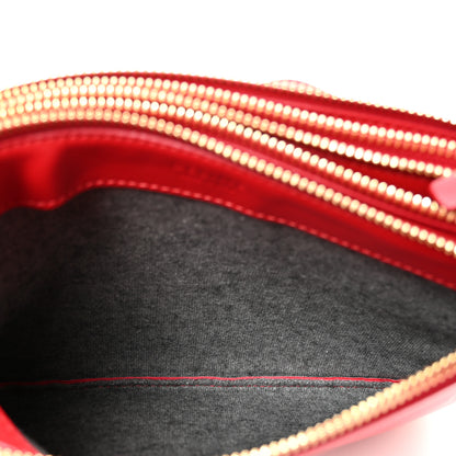 Celine Lambskin Small Trio Crossbody Bag Red 5 of 9