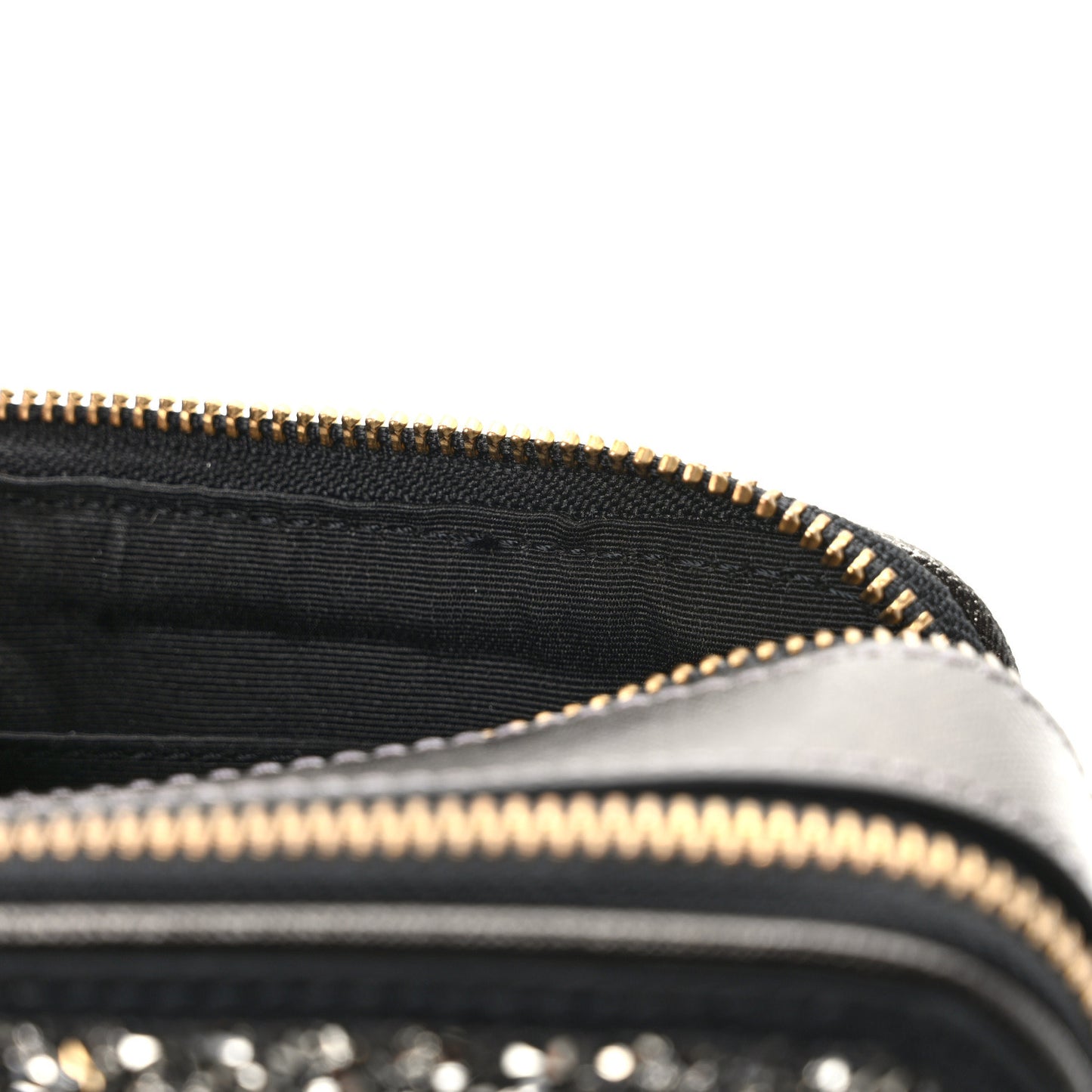 Crystal Calfskin Snapshot Camera Bag Grey