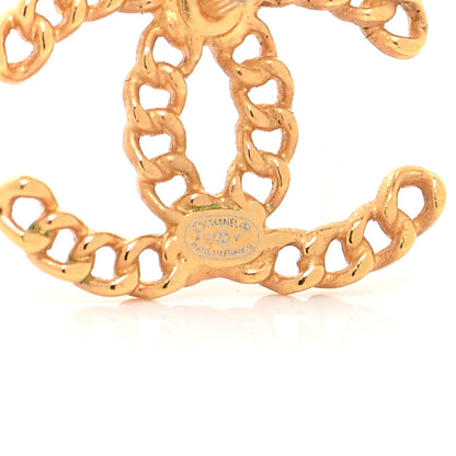 Chanel Chain Pearl CC Earrings Gold 4 of 5
