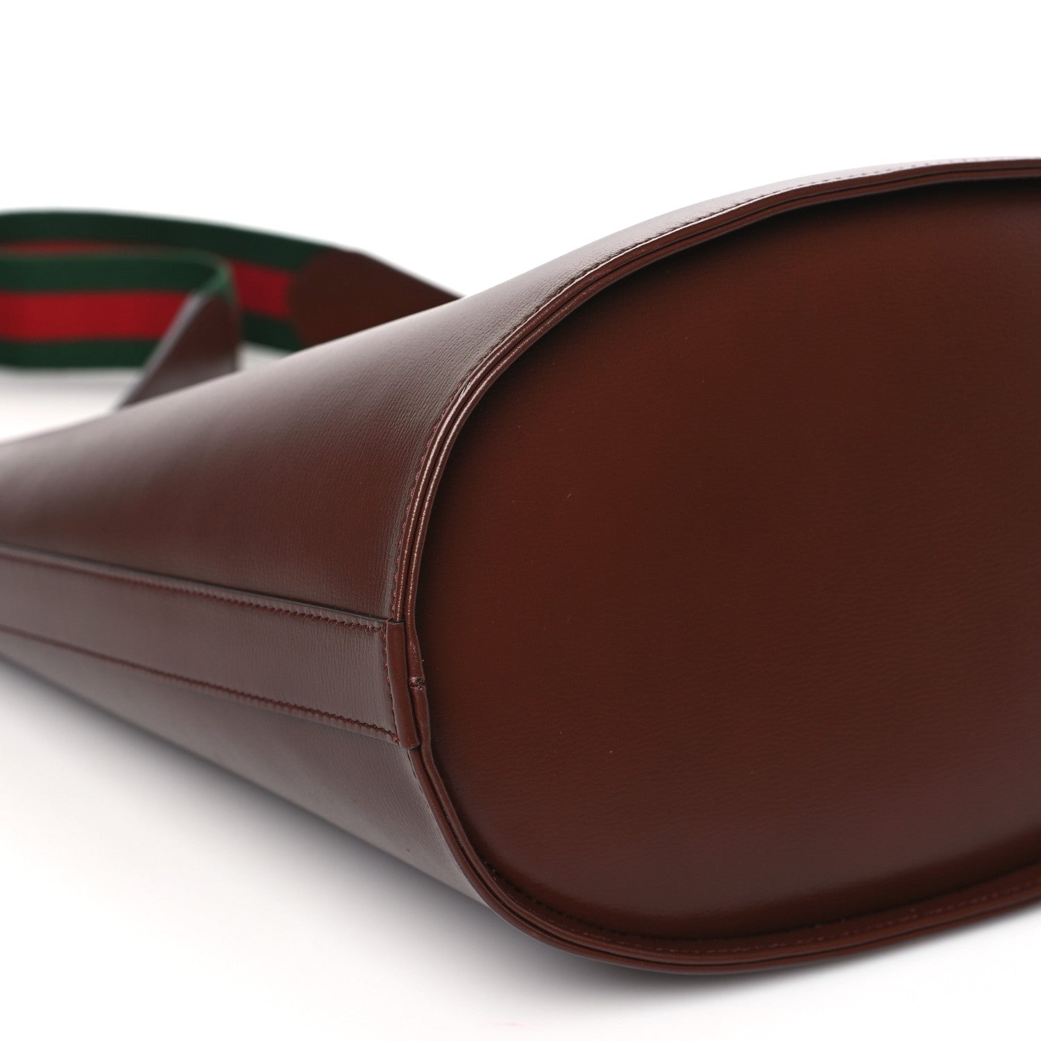 Gucci Tritone Calfskin Web Medium Ophidia Bucket Bag Sweet Chestnut 9 of 10