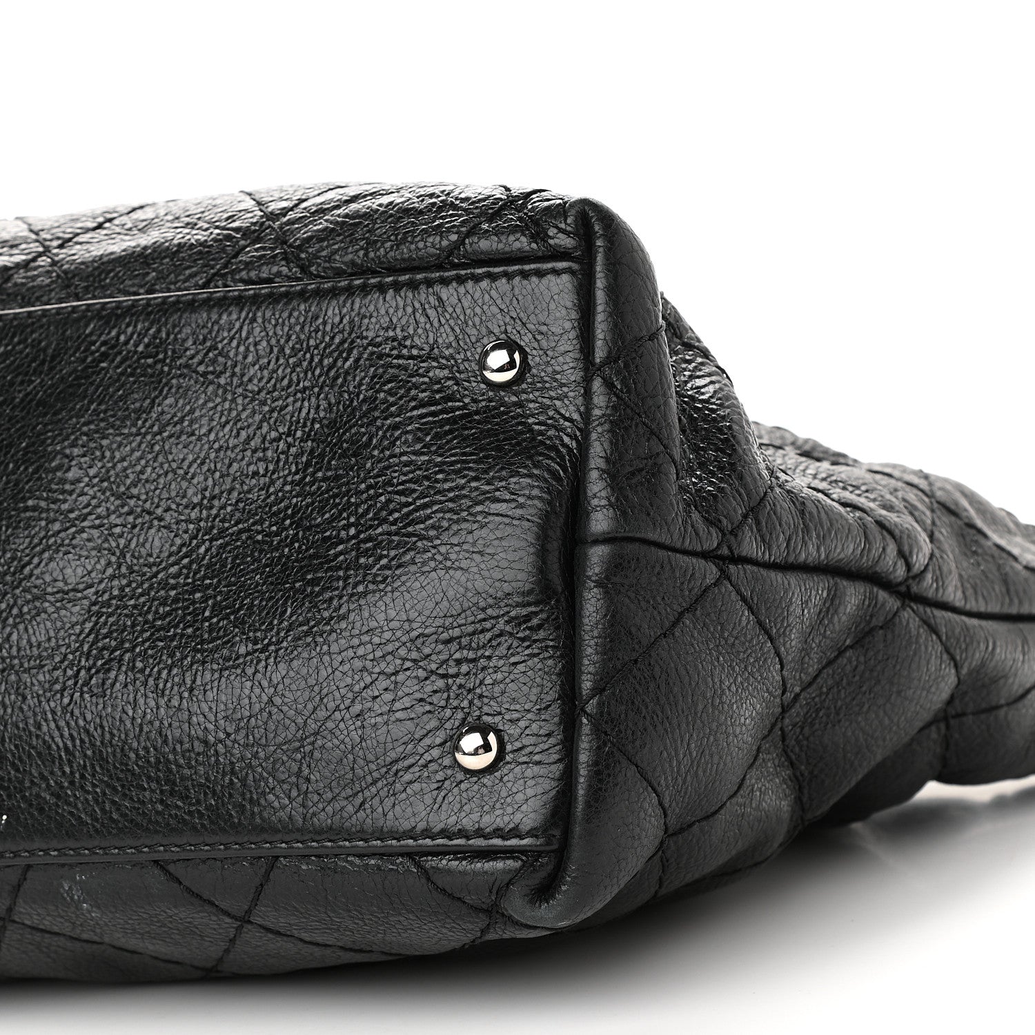 Chanel Glazed Calfskin Large On The Road Tote Black 9 of 10