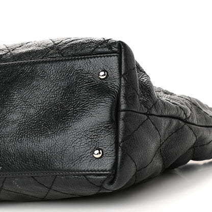 Chanel Glazed Calfskin Large On The Road Tote Black 9 of 10