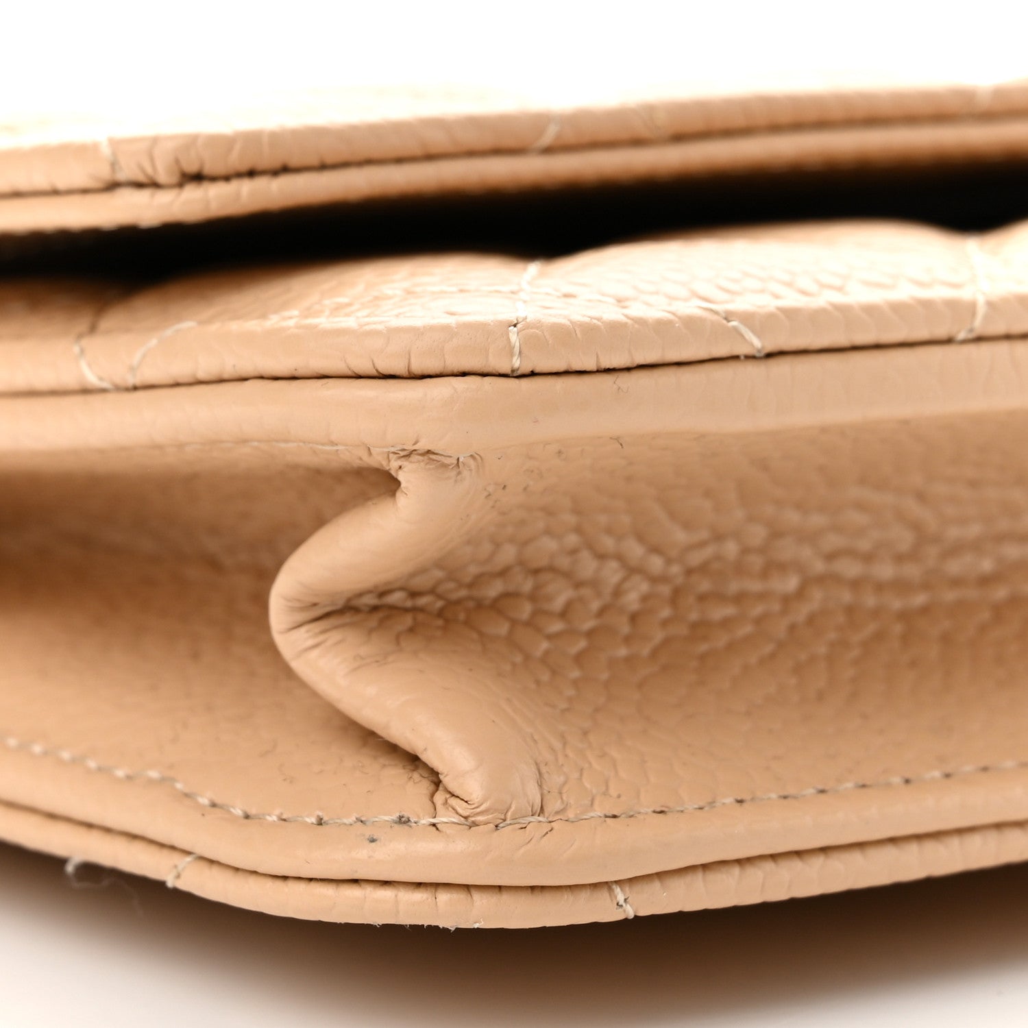 Chanel Caviar Quilted Wallet On Chain WOC Beige 10 of 11