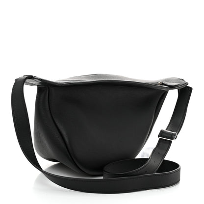 The Row Grained Calfskin Small Slouchy Banana Bag Black 3 of 9