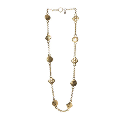 Chanel CC Medallion Chain Necklace Gold 3 of 6