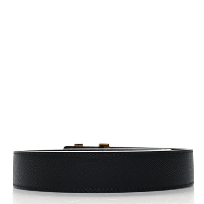 Louis Vuitton Calfskin Monogram 30mm LV Initiales Reversible Belt 85 34 Black 2 of 5