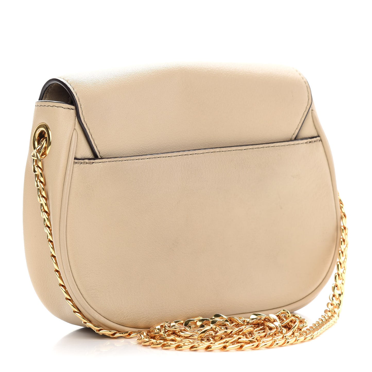 Pebbled Calfskin Crossbody Beige
