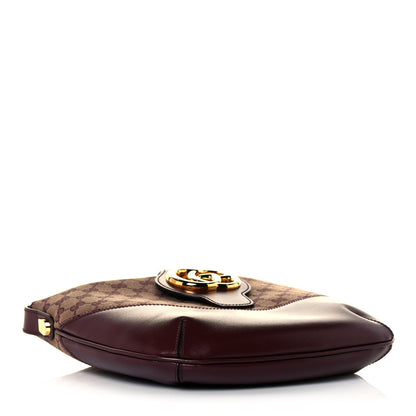 Gucci GG Monogram Calfskin Medium Arli Shoulder Bag Sahara Rubino Chardonnay 4 of 13