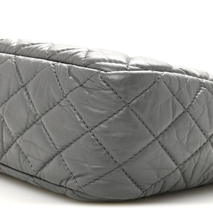 Chanel Aged Calfskin Quilted Large Reissue Camera Case Grey 10 of 10