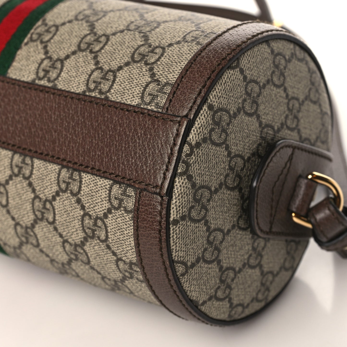 GG Supreme Monogram Web Small Ophidia Boston Bag Beige New Acero