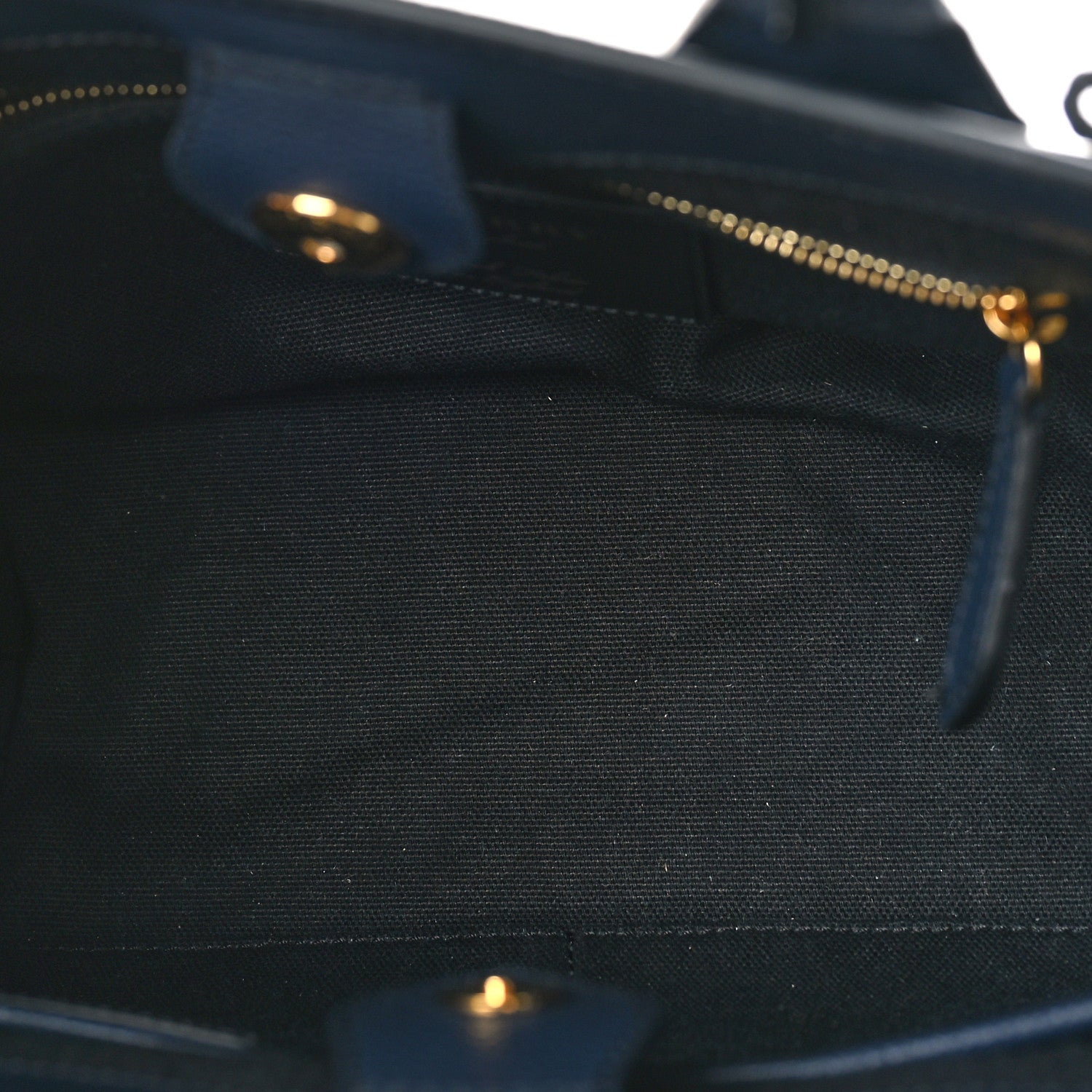 Burberry Grainy Calfskin House Check Small Banner Tote Ink Blue 5 of 7