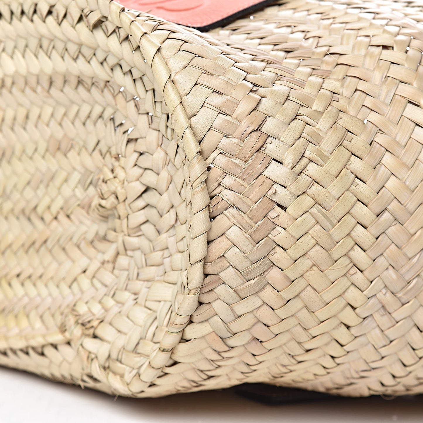 Raffia Basket Tote Bag Natural Tan Orange