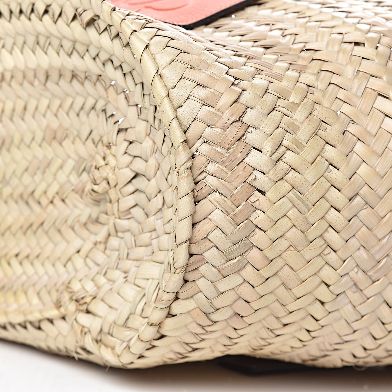 Loewe Raffia Basket Tote Bag Natural Tan Orange 8 of 15