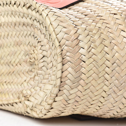 Loewe Raffia Basket Tote Bag Natural Tan Orange 8 of 15