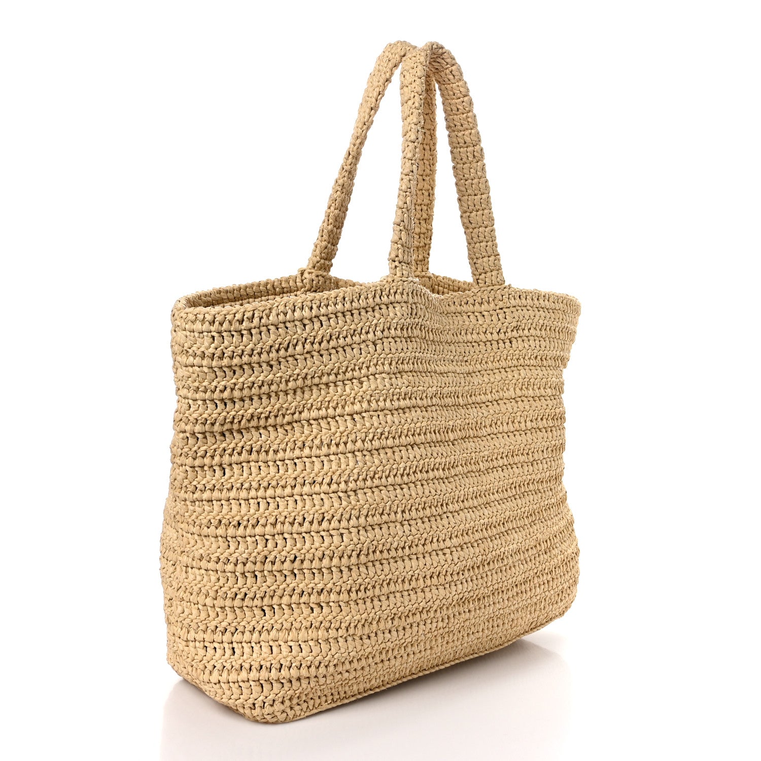 Saint Laurent Raffia Rive Gauche Tote Natural 3 of 9