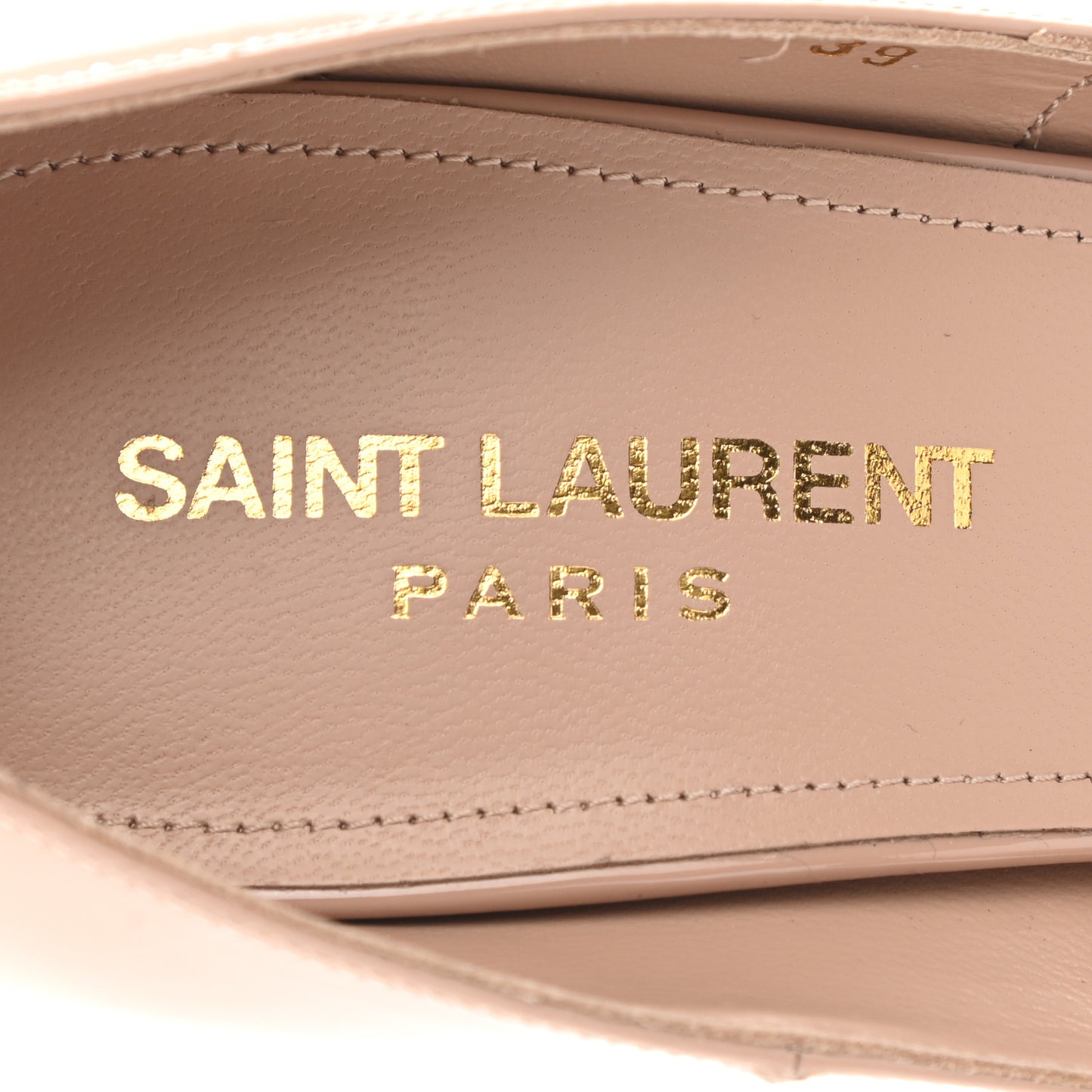 Patent Calfskin Zoe 105 Pump 39 Nude