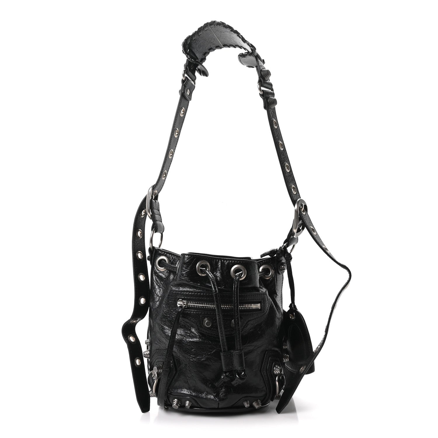 Balenciaga Agneau Arena Le Cagole Bucket Bag XS Black 1 of 11