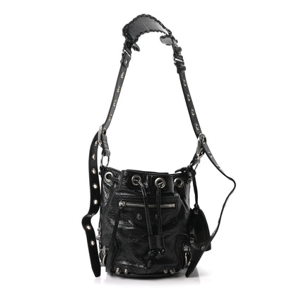 Balenciaga Agneau Arena Le Cagole Bucket Bag XS Black 1 of 11