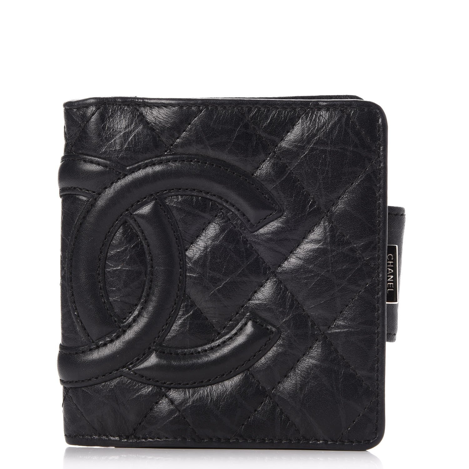 Chanel Calfskin Quilted Cambon Bi-Fold Wallet Black 1 of 9