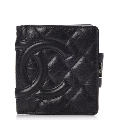 Chanel Calfskin Quilted Cambon Bi-Fold Wallet Black 1 of 9