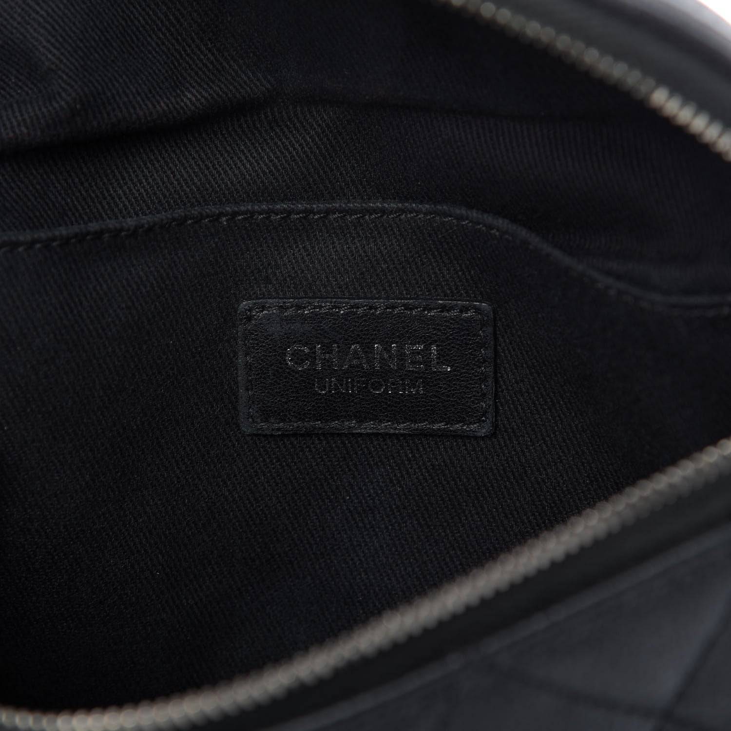 Chanel Grained Calfskin Quilted Waist Belt Bag Black 8 of 9