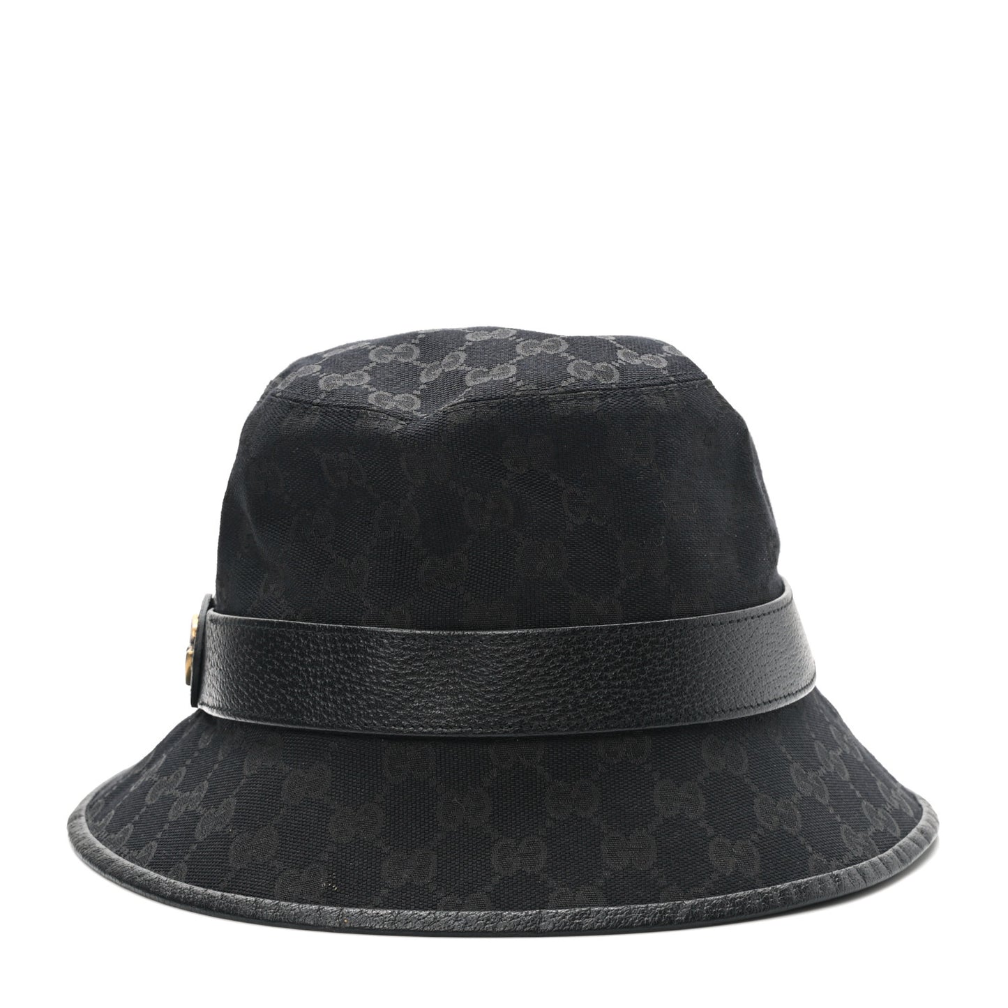 Monogram Textured Dollar Calfskin GG Jago Bucket Hat L Black