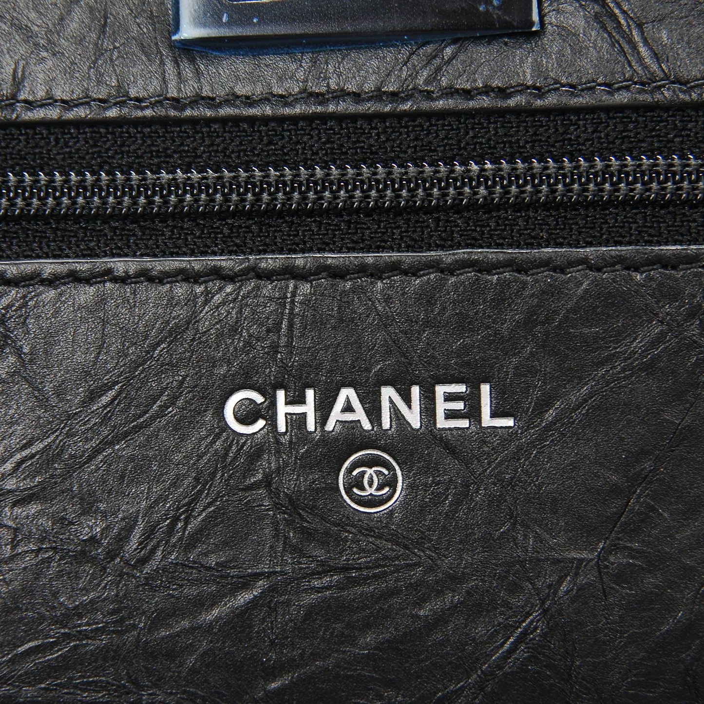 Aged Calfskin Quilted Reissue Wallet On Chain WOC Black