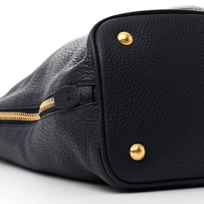 Prada Vitello Daino Side Zip Tote Bleu 10 of 13