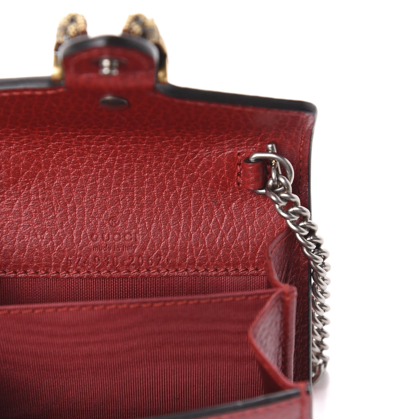 Calfskin Dionysus Coin Purse Hibiscus Red