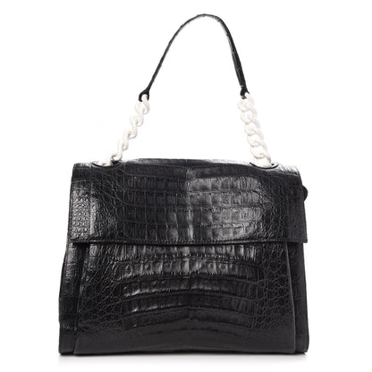 Nancy Gonzalez Crocodile Chain Flap Bag Black 1 of 7