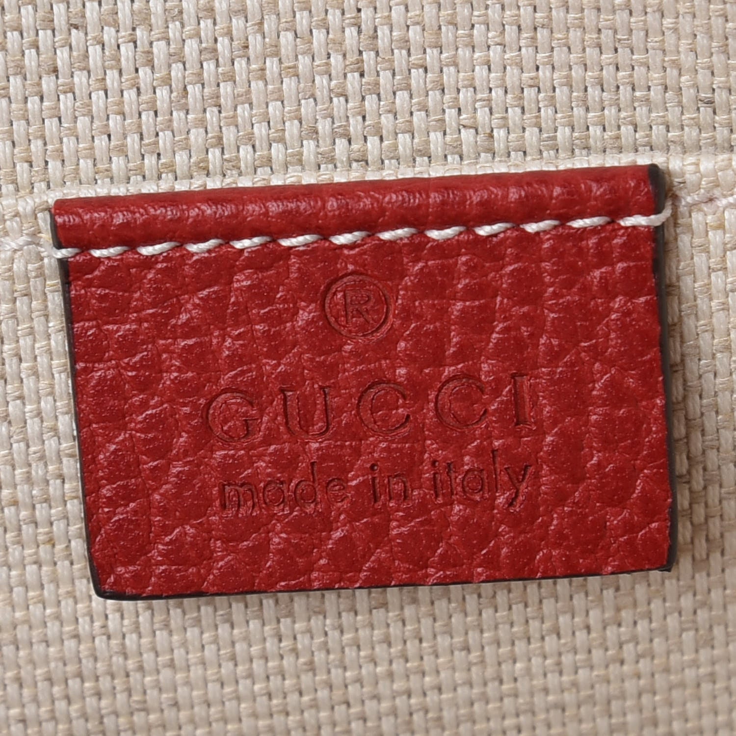 Gucci Pebbled Calfskin Soho Chain Backpack Red 8 of 9