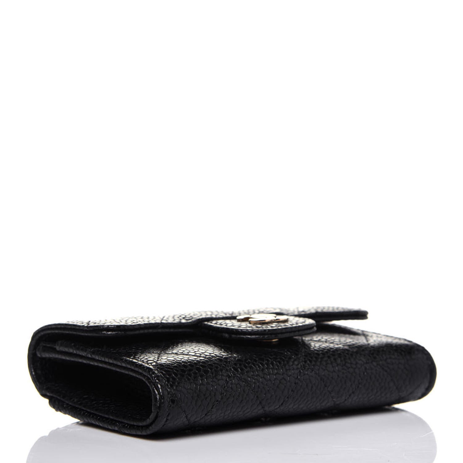 Chanel Caviar Quilted Flap Card Holder Wallet Black 4 of 9