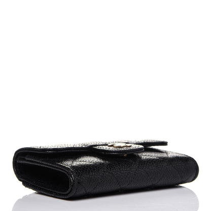 Chanel Caviar Quilted Flap Card Holder Wallet Black 4 of 9