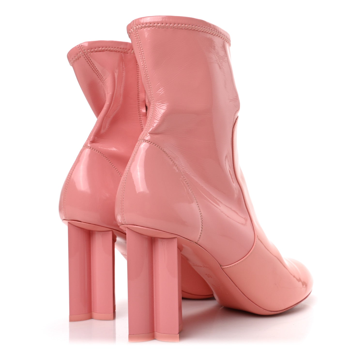 Louis Vuitton Patent Uniformes Silhouette Ankle Boots 39 Pink 4 of 7