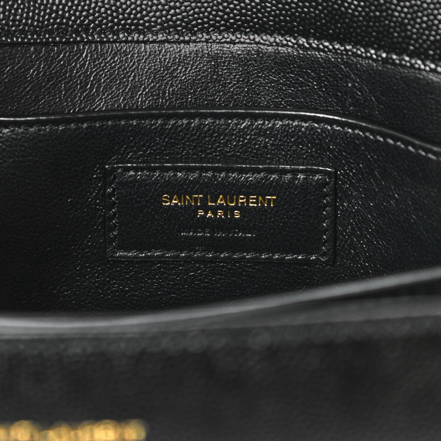 Saint Laurent Grain de Poudre Medium Classic Monogram Cassandra Top Handle Black 9 of 17