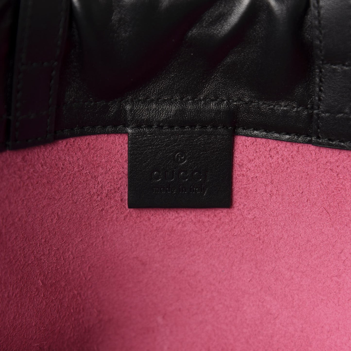 Grained Calfskin Logo Drawstring Backpack Box Pink Green Black