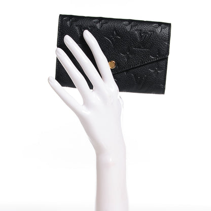 Louis Vuitton Empreinte Compact Curieuse Wallet Black 2 of 8