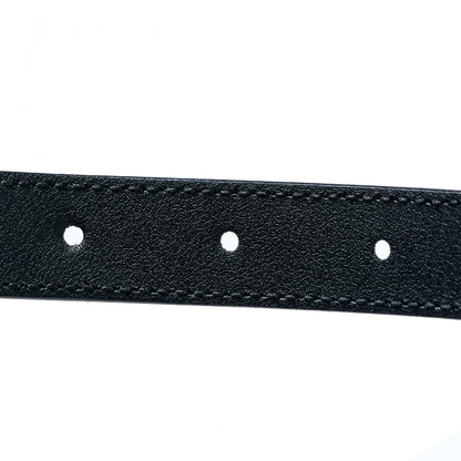 Gucci Calfskin Pearl Double G 20mm Belt 90 36 Black Cream 6 of 11