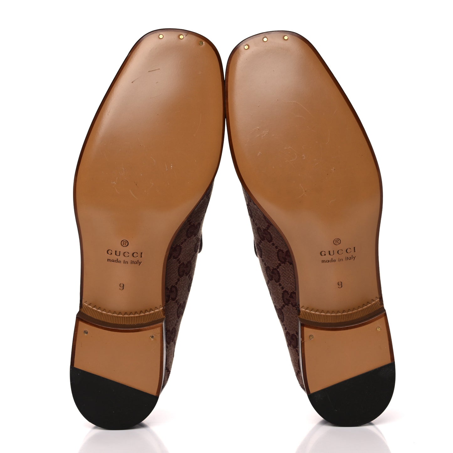 GG Monogram Granada Kid Mens Horsebit Loafers 9 Sahara Rubino Bright Bordeaux