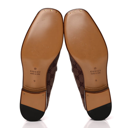 Gucci GG Monogram Granada Kid Mens Horsebit Loafers 9 Sahara Rubino Bright Bordeaux 5 of 10