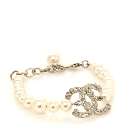 Chanel Pearl CC Camellia Bracelet Gold White 1 of 5