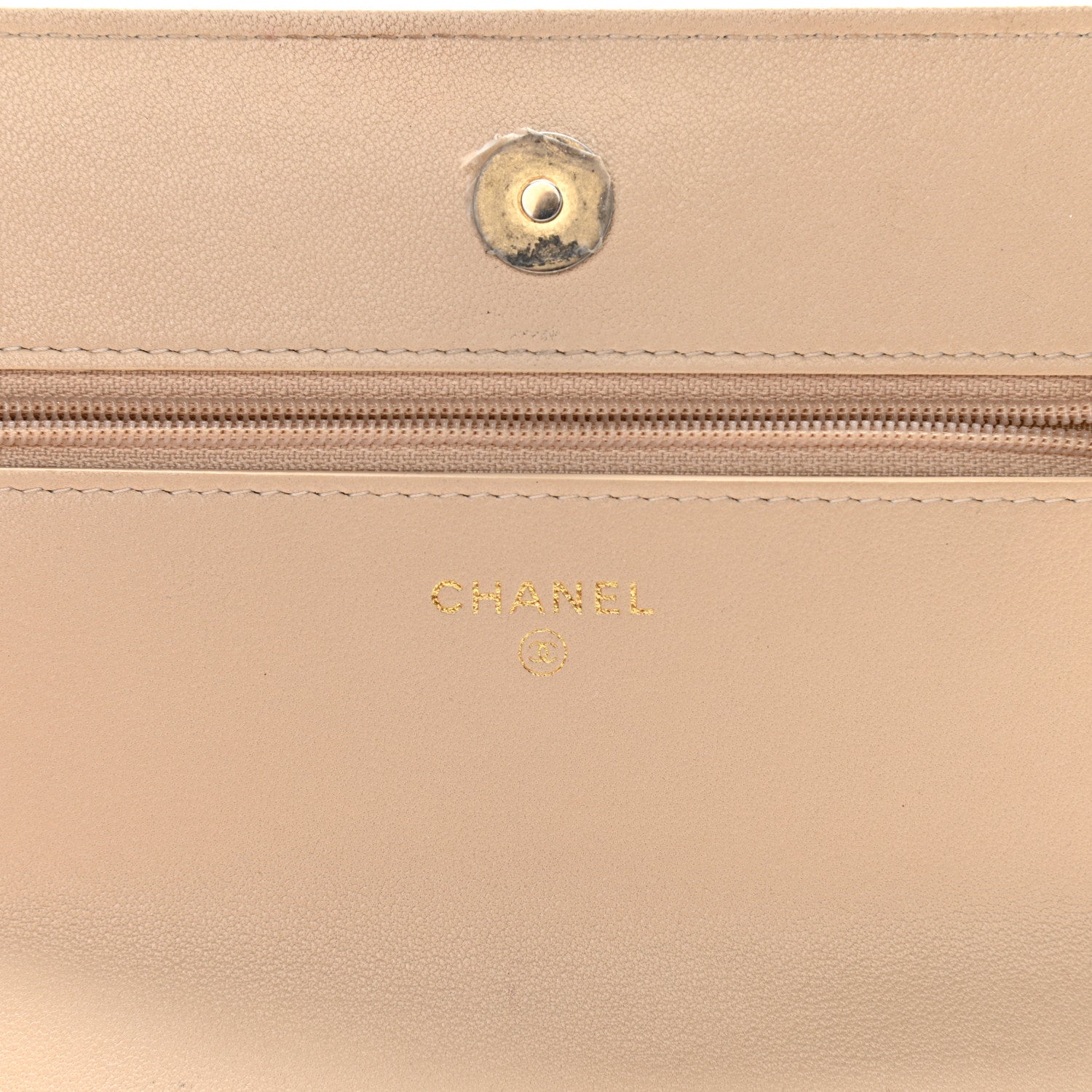 Chanel Lambskin Quilted Chanel 19 Wallet On Chain WOC Beige 5 of 12