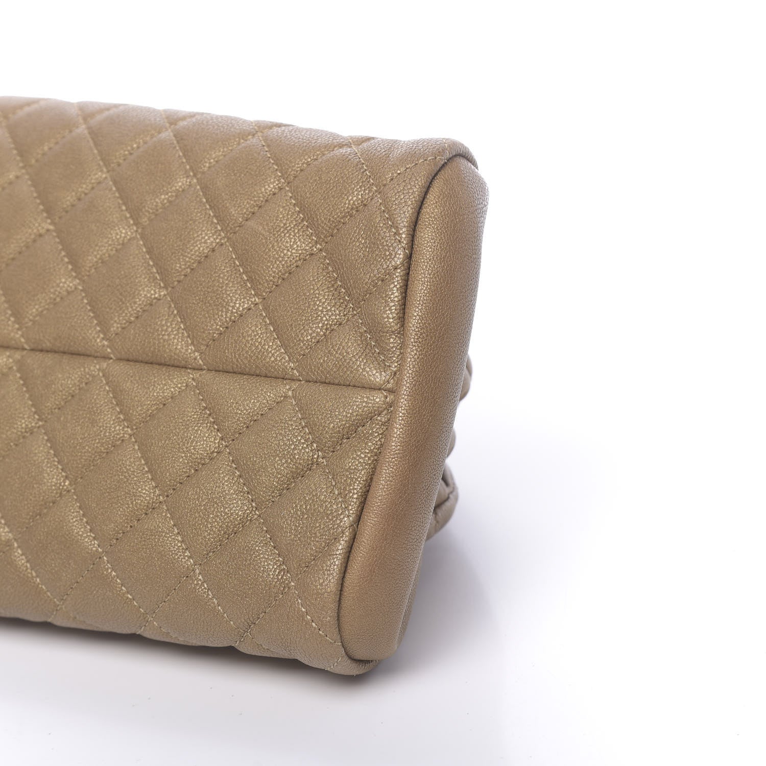 Chanel Metallic Calfskin Quilted Medium Just Mademoiselle Gold 10 of 10