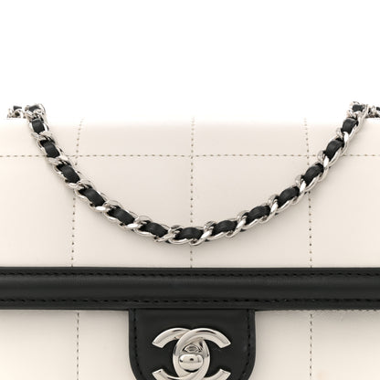 Chanel Lambskin Calfskin Mini Chocolate Bar Flap Bag White Black 8 of 10