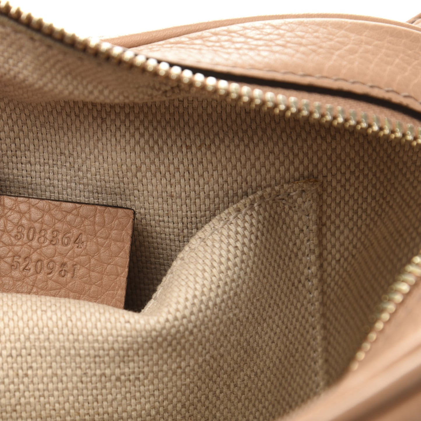 Pebbled Calfskin Small Soho Disco Bag Camelia