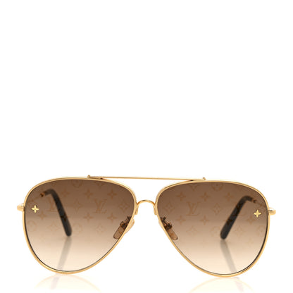 Louis Vuitton Metal The LV Pilot Sunglasses Z1620U Gradient Brown Monogram 2 of 7