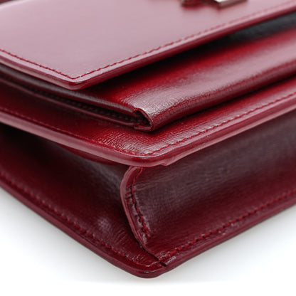 Saint Laurent Calfskin Monogram Sunset Chain Wallet Palissandre 8 of 9