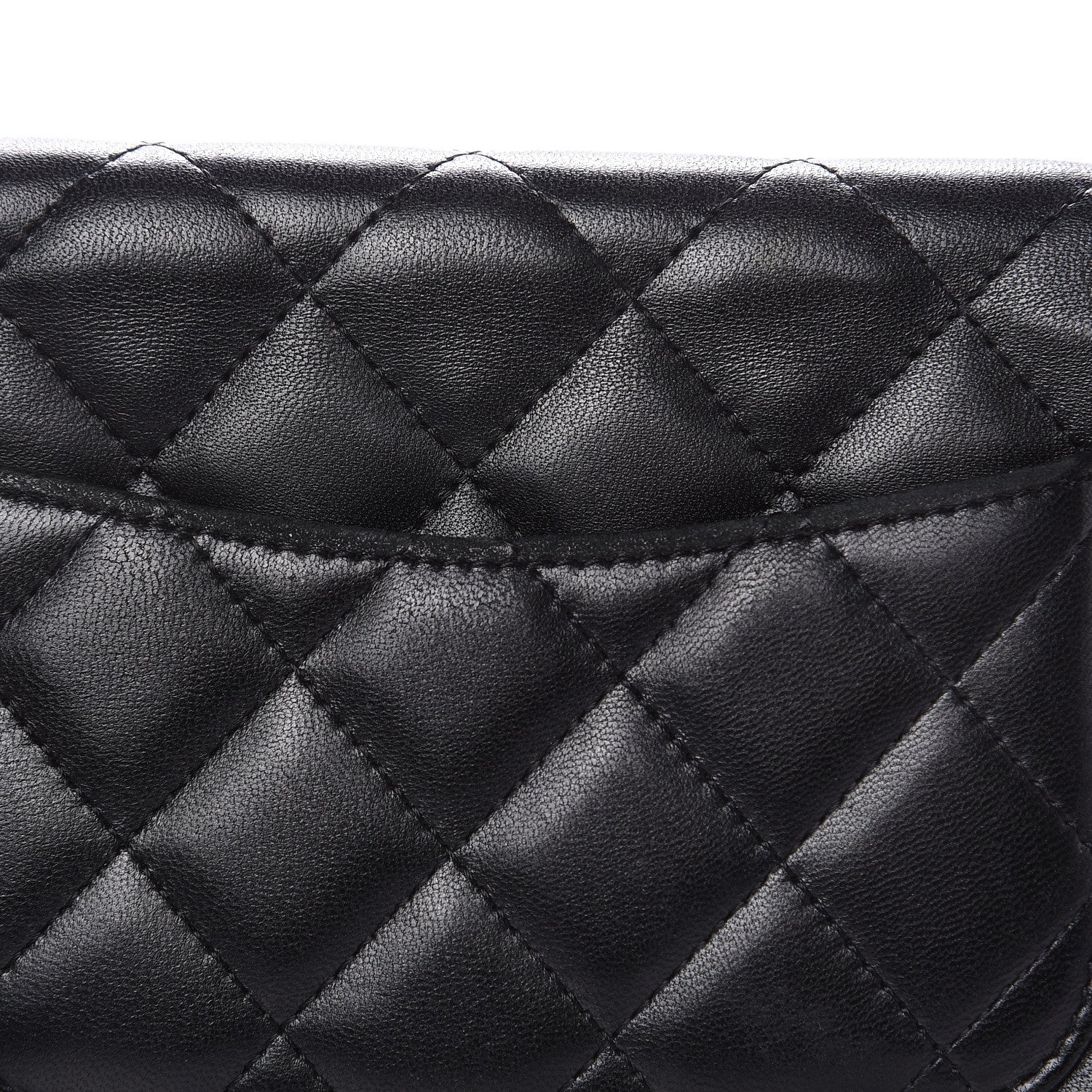 Chanel Lambskin Quilted Wallet On Chain WOC Black 13 of 19